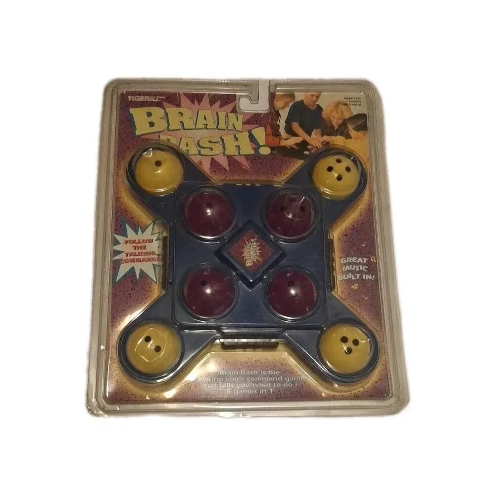 Vintage Sealed 1994 Tiger Electronics Brain Bash Voice Command Memory Game
